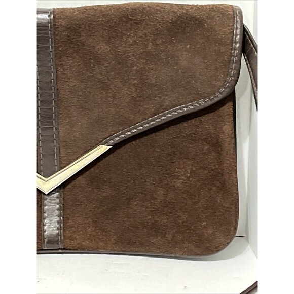 Vintage 50’s? 60’s Coccini Brown Suede Leather Purse Shoulder Bag Rare HTF - Picture 4 of 10